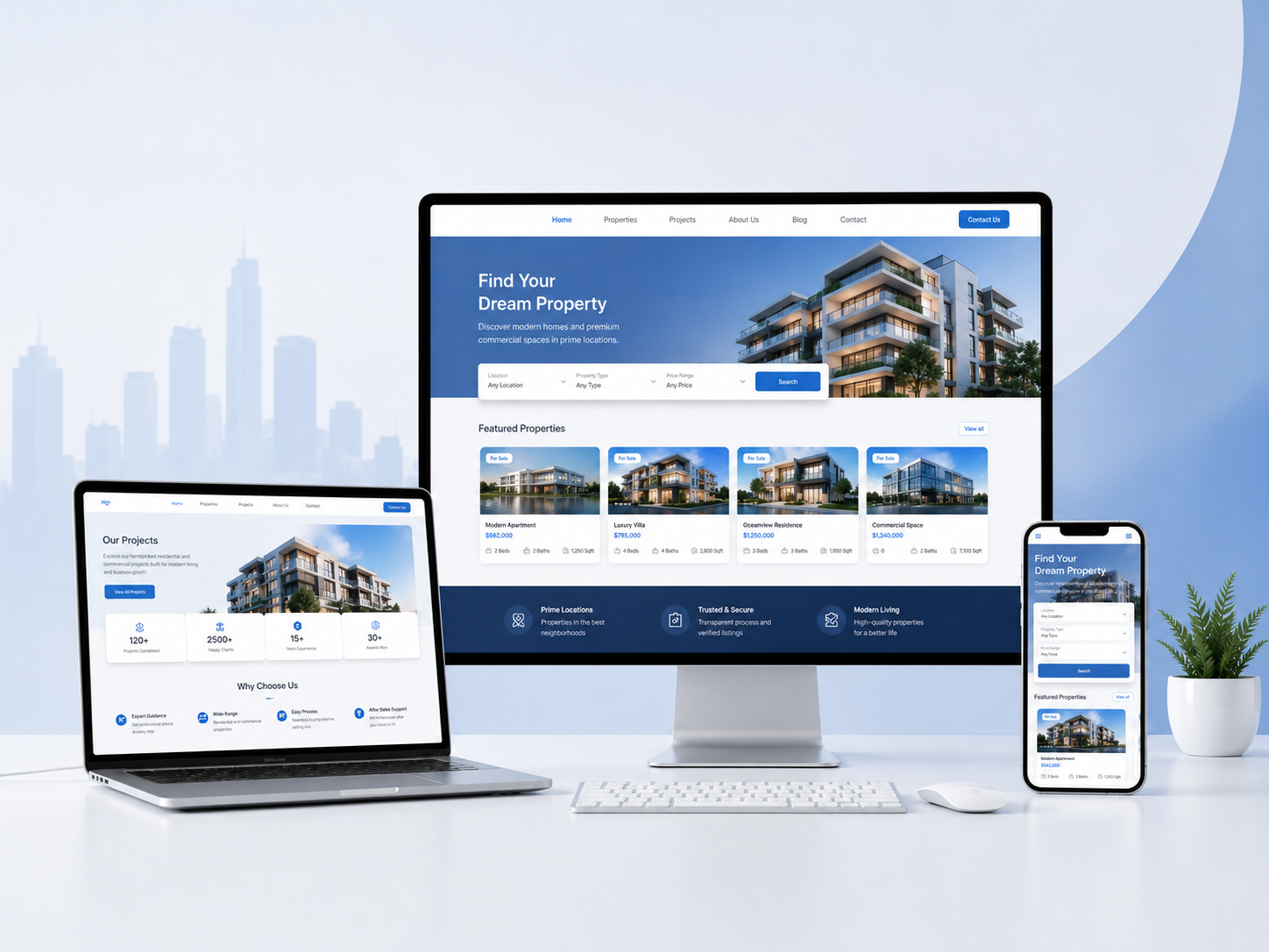 Real estate website development company offering property listing website plans