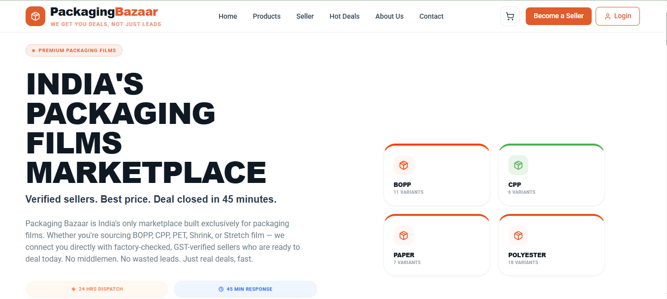 PackagingBazaar screenshot
