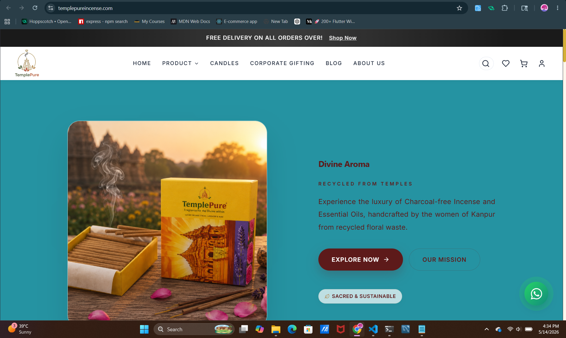 Templepure Incense