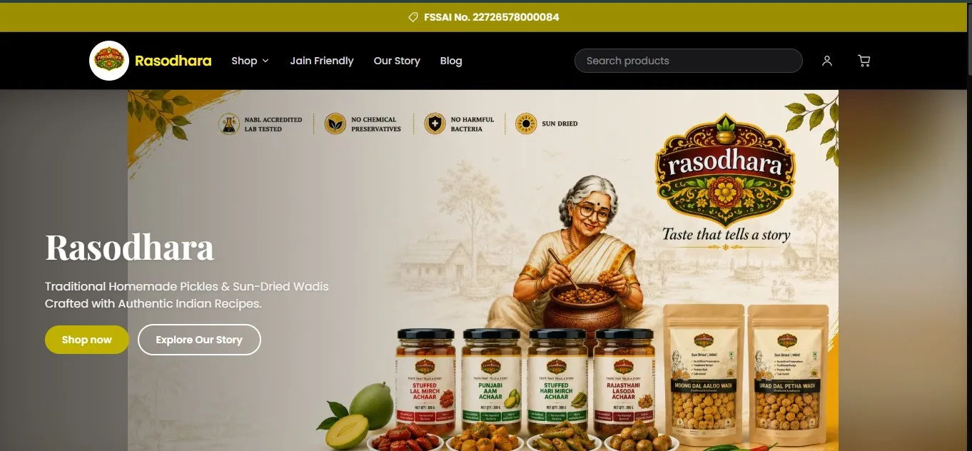 Rasodhara E-Commerce Website