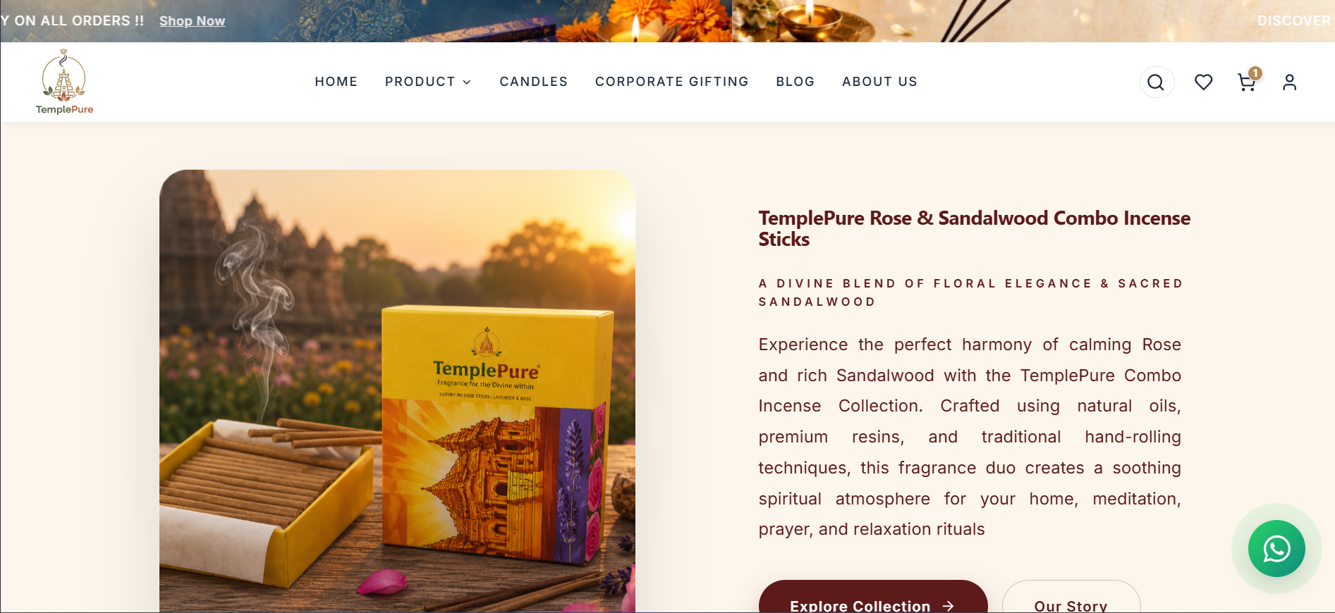 TemplePure Incense